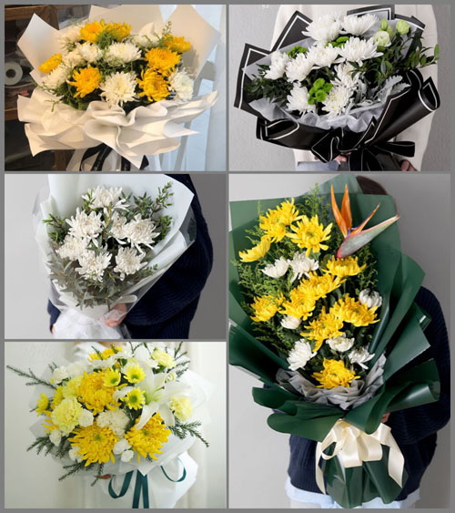 江苏泰州兴化市开发区开明村白事花束代送